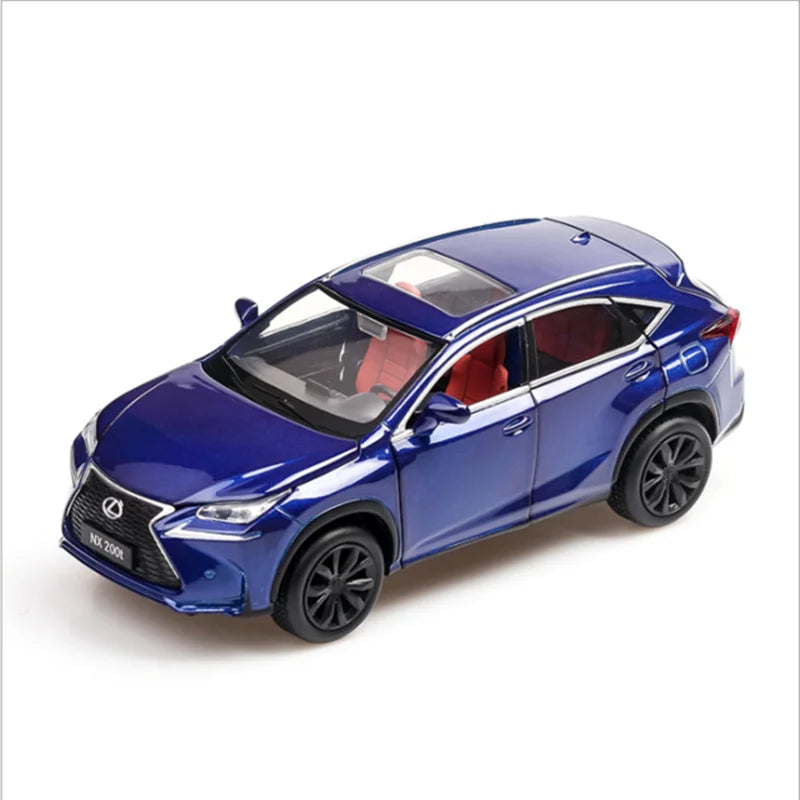 1: 32 Lexus Nx200t Alloy Car Model Car Decoration 6 Open Door Toy Car Children's Birthday Christmas New Year Gift Silvery