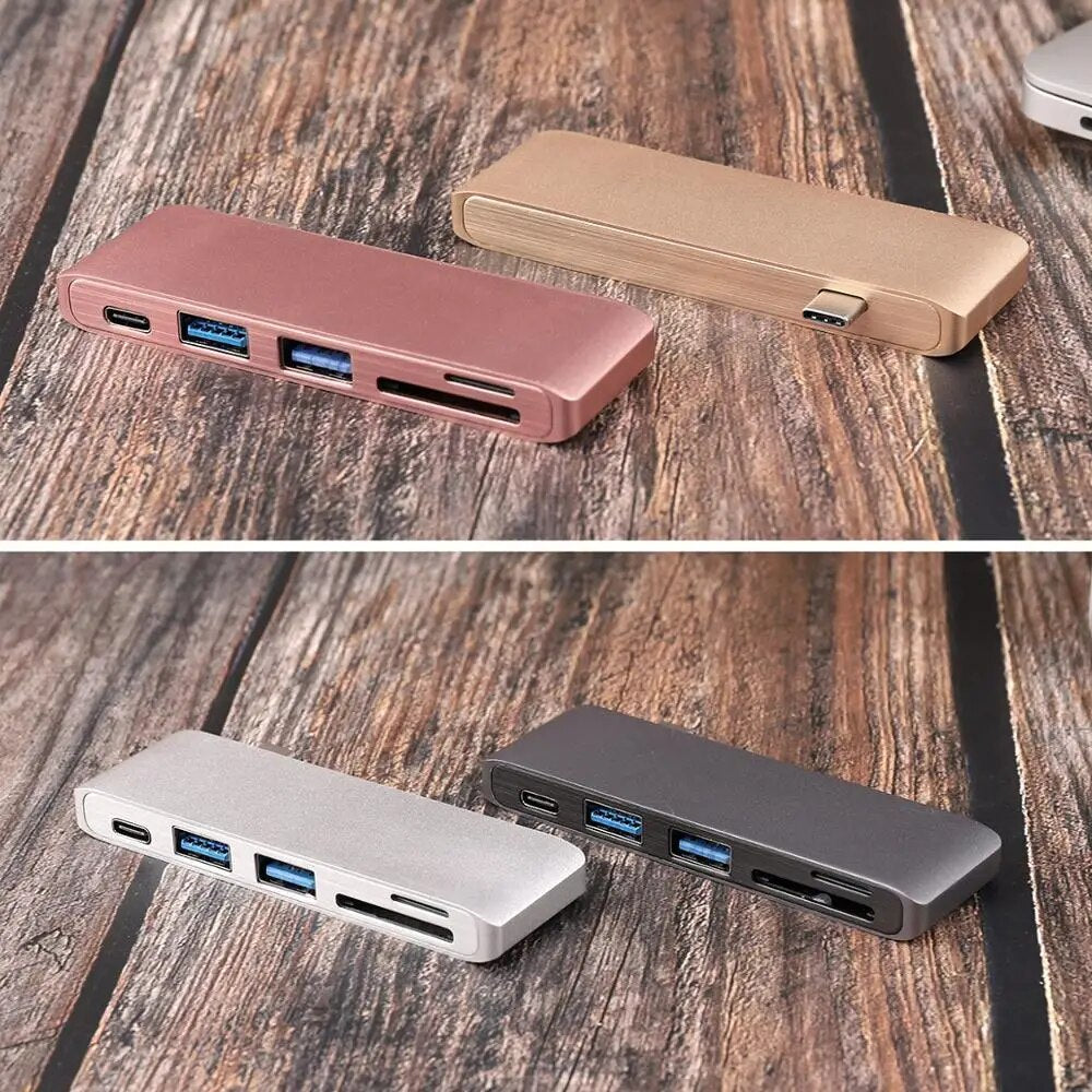 USB C Hub To TF SD Reader Slot Hub 3.0 PD Thunderbolt 3 USB C Hub Adapter for MacBook New Pro Air 12 13 15 16 2020 2021 A2141