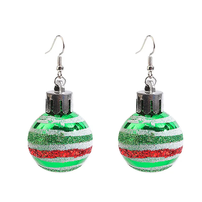 Creative Christmas Bulb Drop Earring Christmas Ball Earrings For Women Christmas Gift Colorful Ball Dangle Earring For Women