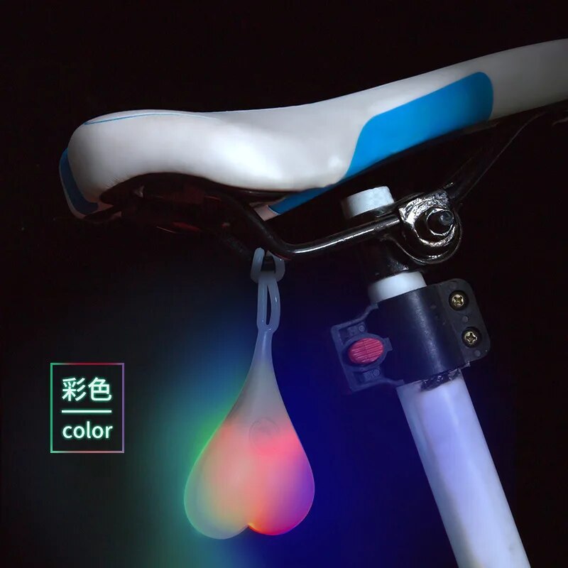 Bicycle tail light silicone light ground night riding equipment accessories creative waterproof safety led warning light cycling