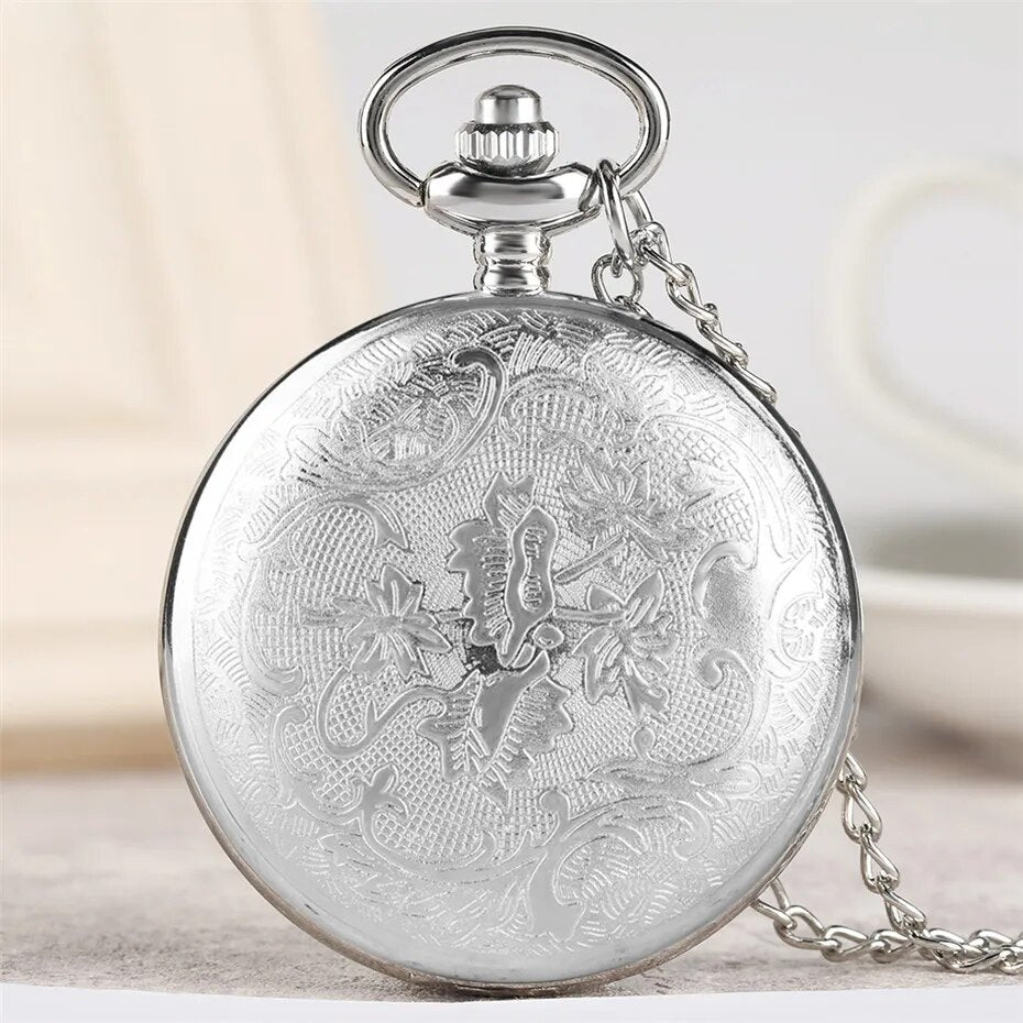 New Arrivals 2019 Gamepad Design Quartz Pocket Watch Exquisite Pendant Clock Silver Necklace Watch for Men Women Children