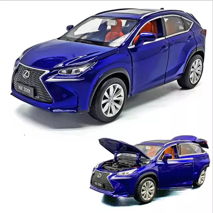 1: 32 Lexus Nx200t Alloy Car Model Car Decoration 6 Open Door Toy Car Children's Birthday Christmas New Year Gift Silvery