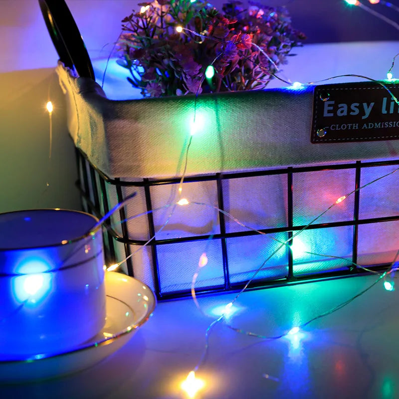 LED String Lights Copper Wire Fairy lights Night Light For Christmas Garland Room Bedroom Indoor Wedding Decoration Lamp